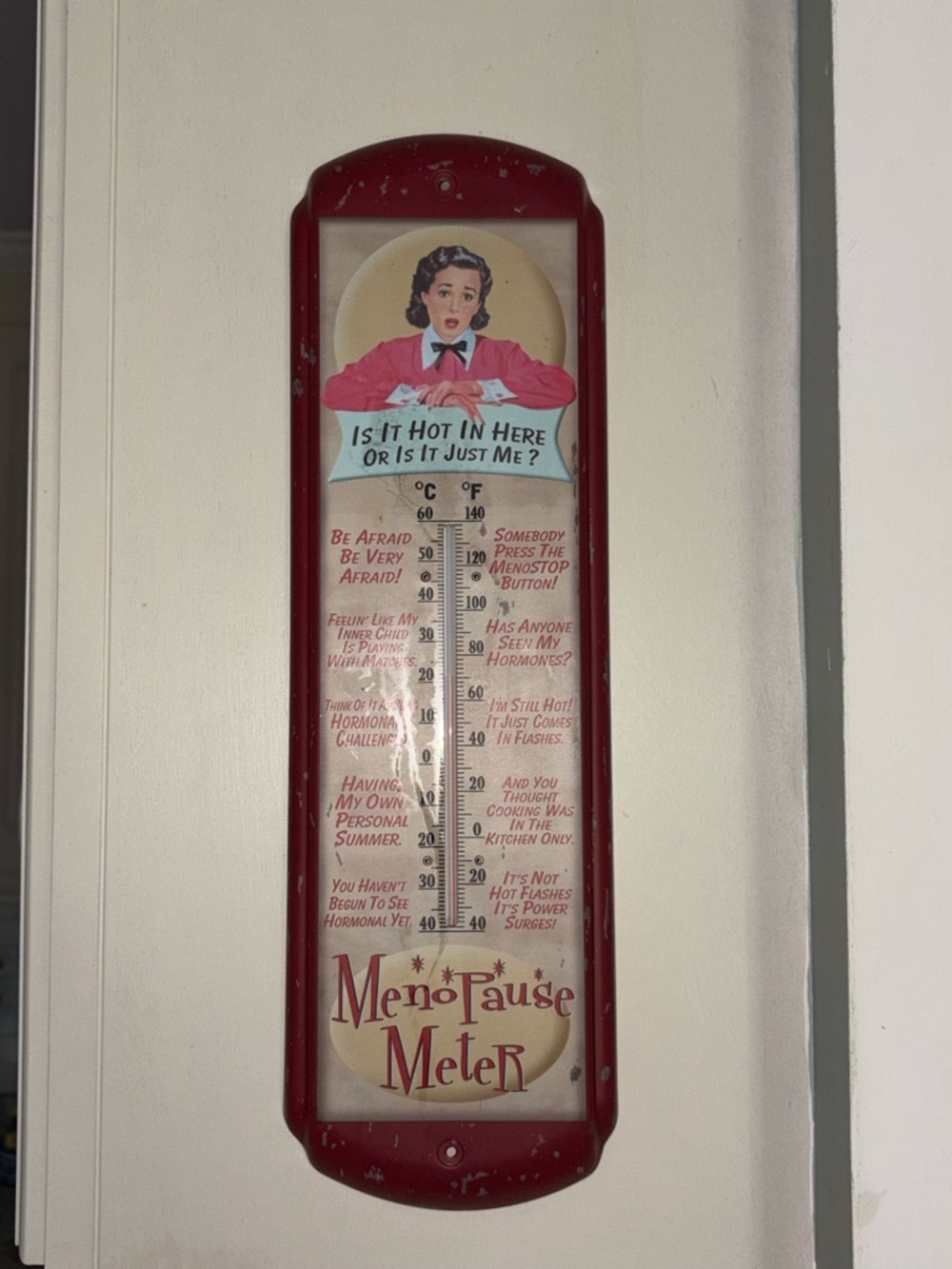 Vintage meter Metal MenoPause Meter Birthday Funny#Hotflashes#useinbackdrop#prop